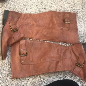 Long brown boots